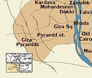 map of Cairo south west