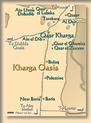 map of Kharga oasis